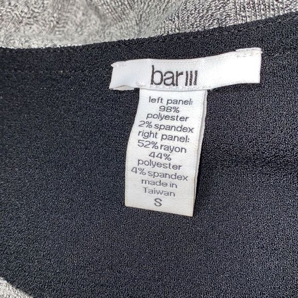 BAR III Asymmetrical Color Block Cap Sleeve Top-S - Picture 6 of 7